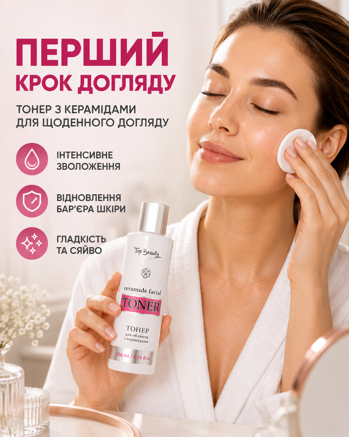 Тонер для обличчя з керамідами Top Beauty 200 мл — фото 2