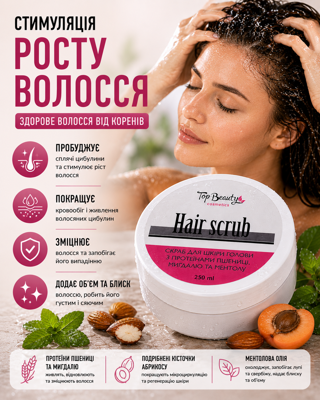 Скраб для шкіри голови, 250 мл