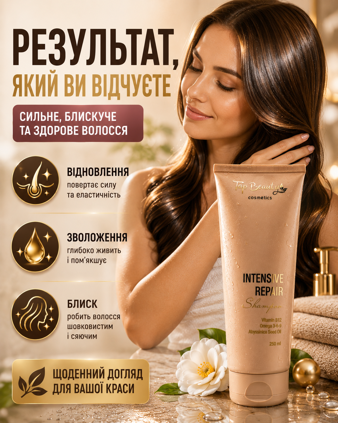 Чисте, м’яке та блискуче волосся з INTENSIVE REPAIR
