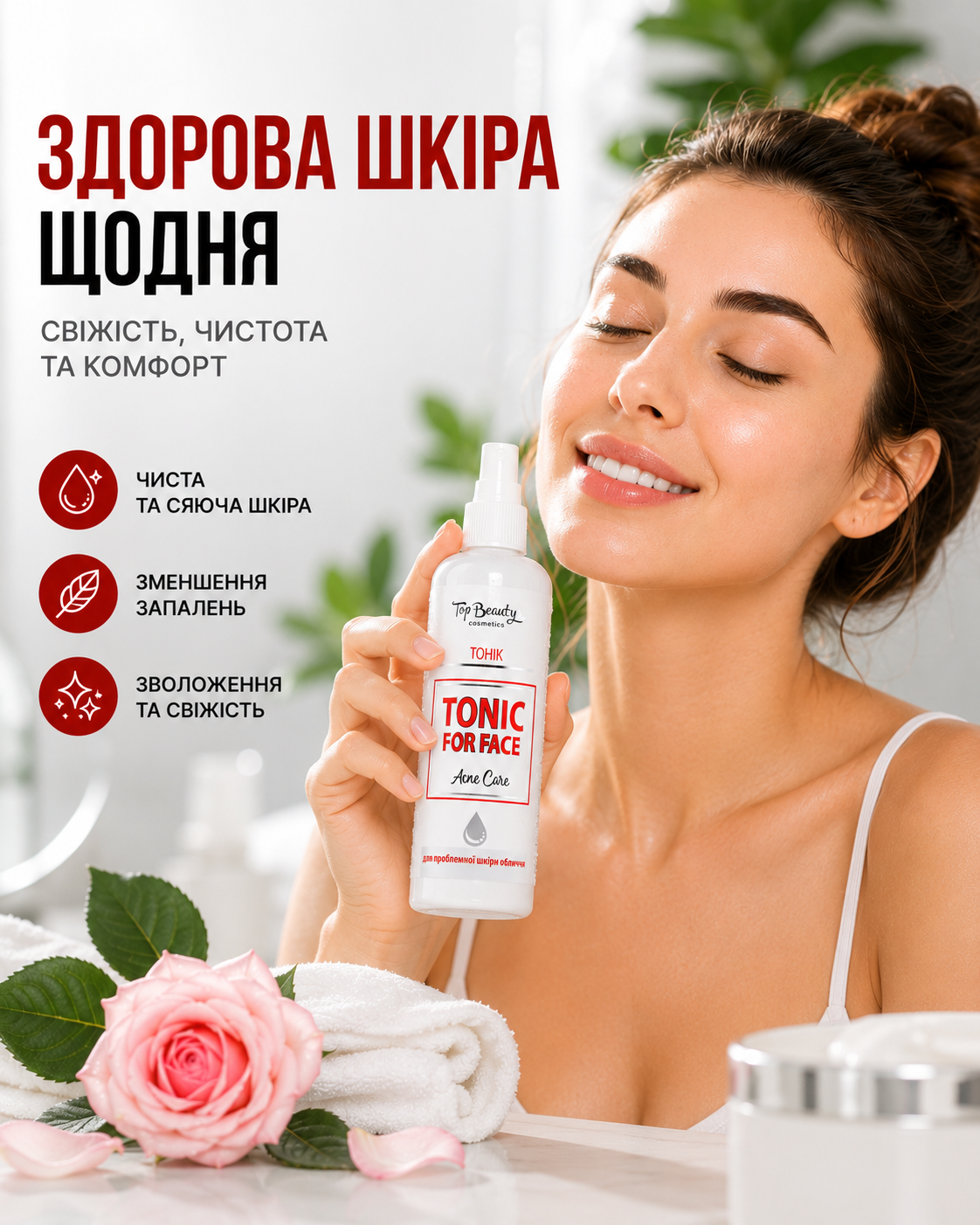 Тонік антиакне для проблемної шкіри обличчя 200 мл