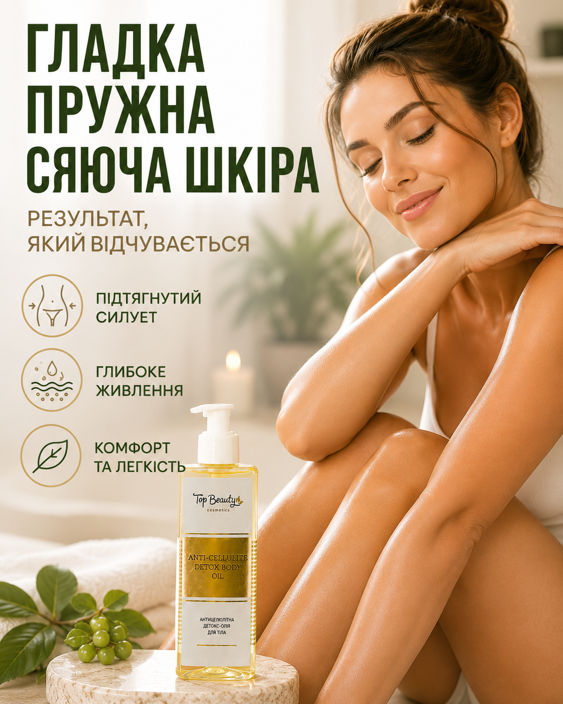 Олія антицелюлітна для тіла DETOX 200 мл