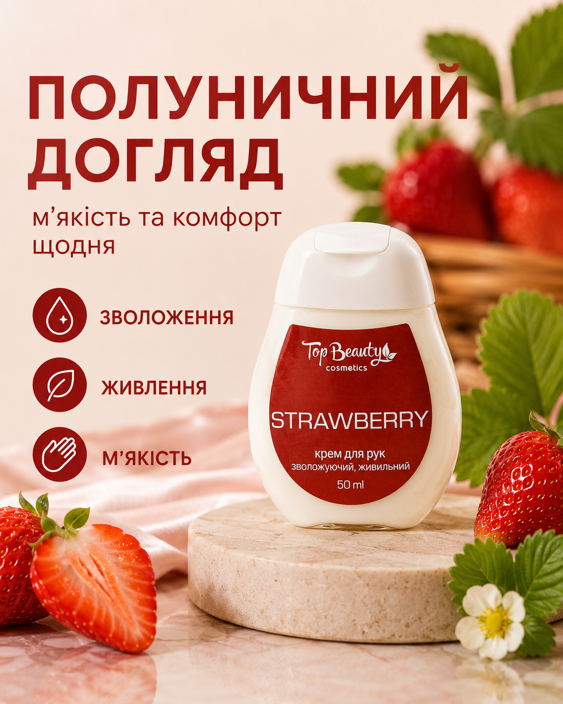 Крем для рук Strawberry 50 мл — фото 3