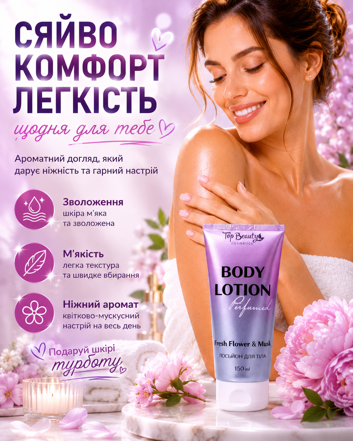 Лосьйон для тіла Fresh Flower & Musk 150 мл