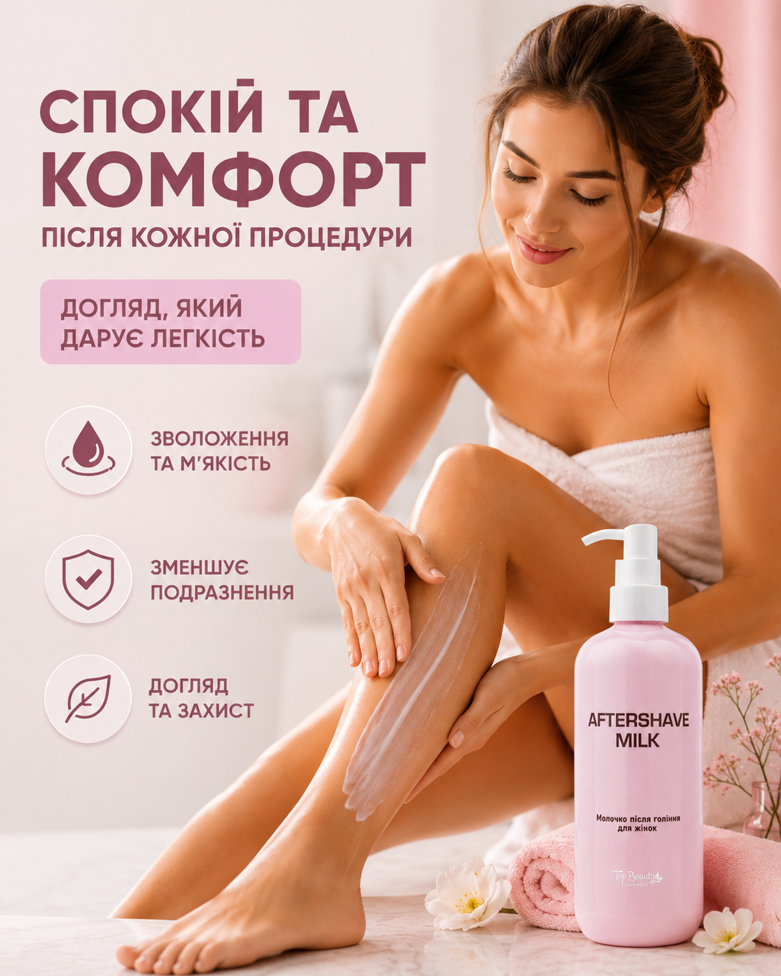 Молочко після гоління для жінок AFTERSHAVE MILK 400 мл — фото 2