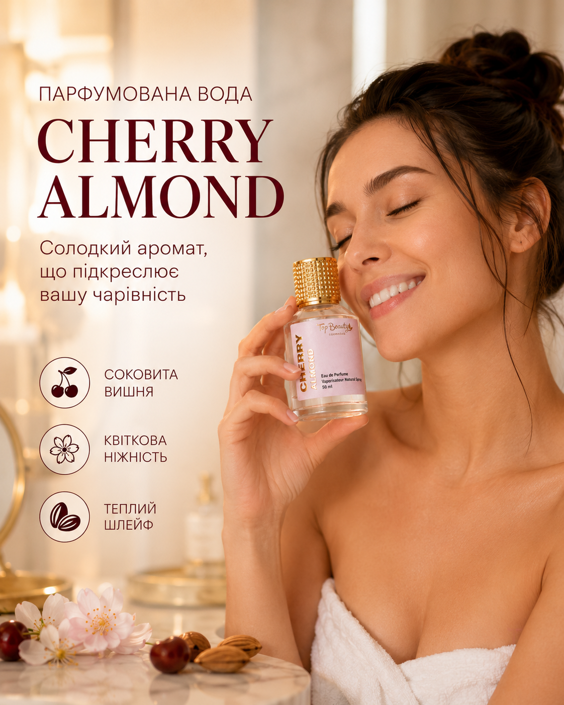 Парфумована вода Cherry Almond, 50 мл