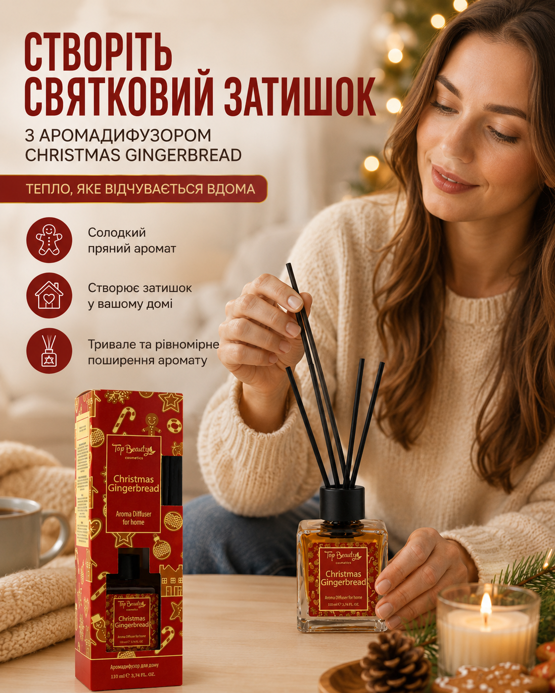 Аромадифузор для дому Christmas Gingerbread, 110 мл