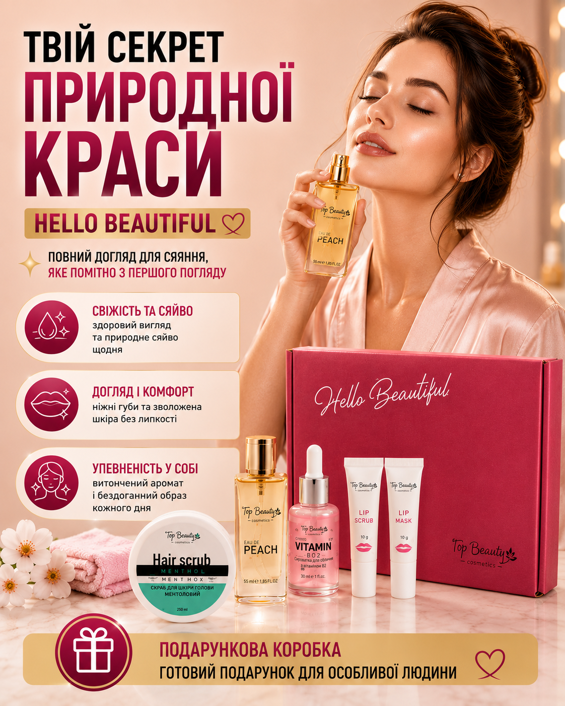 Hello Beautiful — догляд і аромат у подарунковій коробці