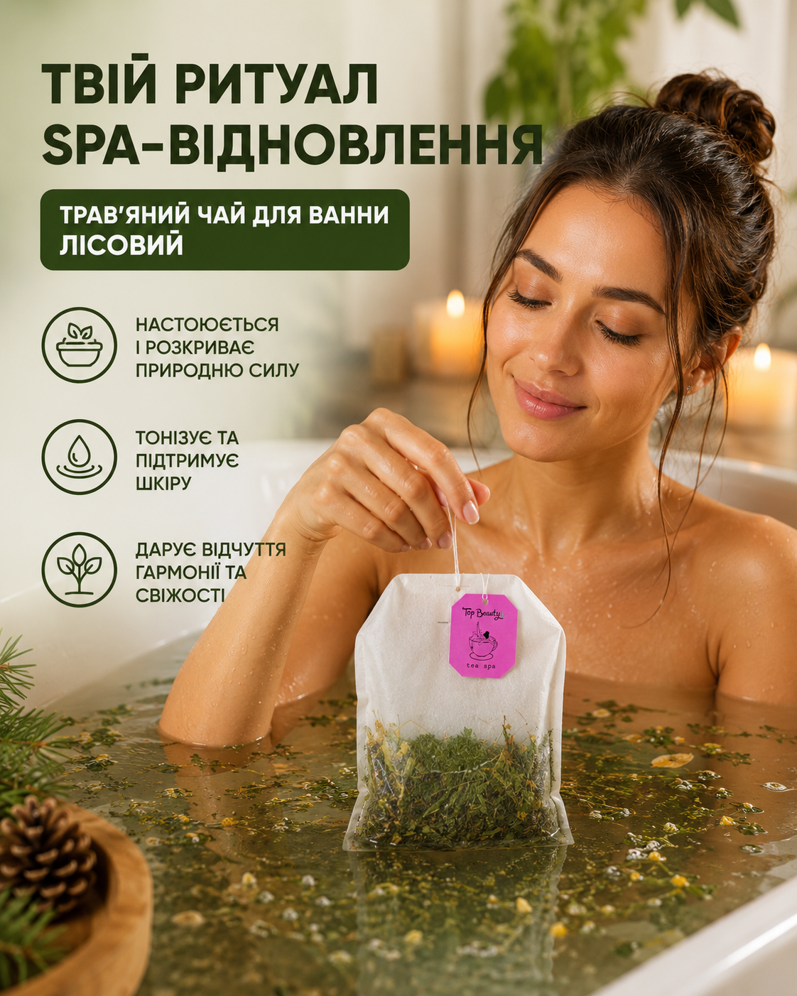 Чай трав'яний SPA для ванни «Лісовий» у фільтр-пакеті 250 г — фото 2