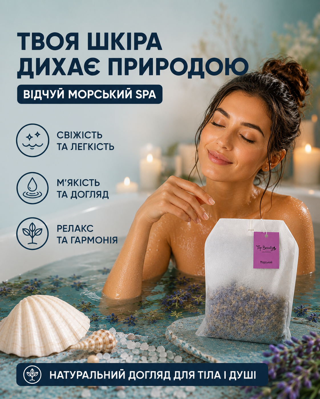 Чай трав'яний SPA для ванни «Морський» у фільтр-пакеті 250 г