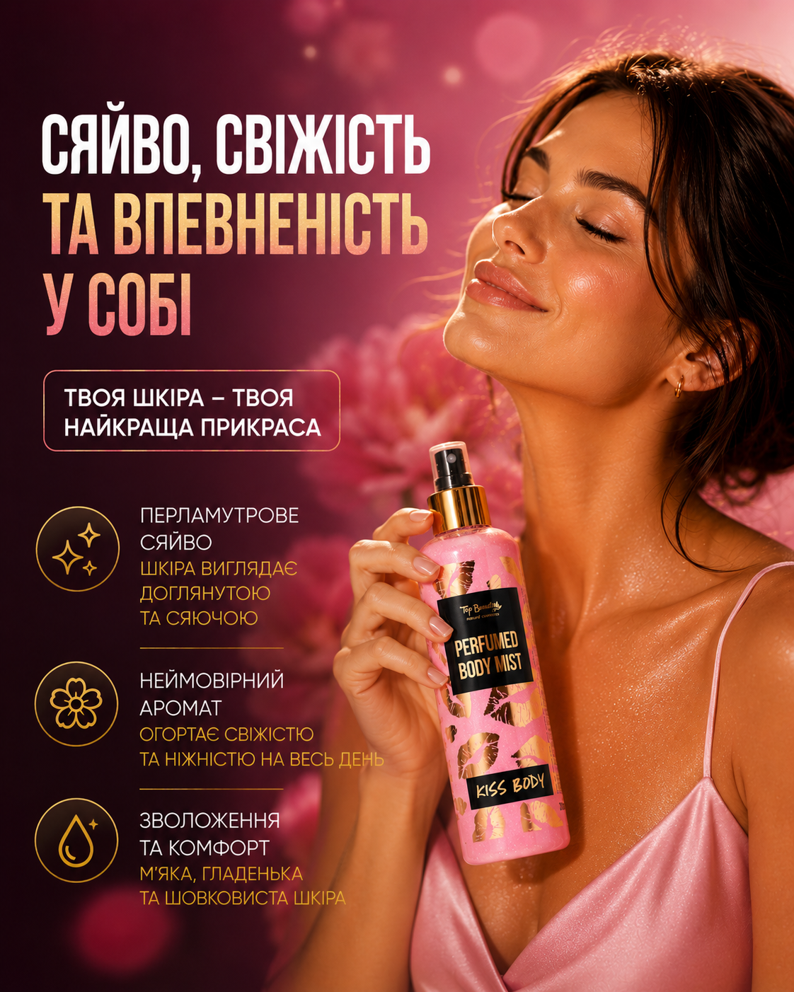 Міст для обличчя та тіла Kiss Body, 200 мл