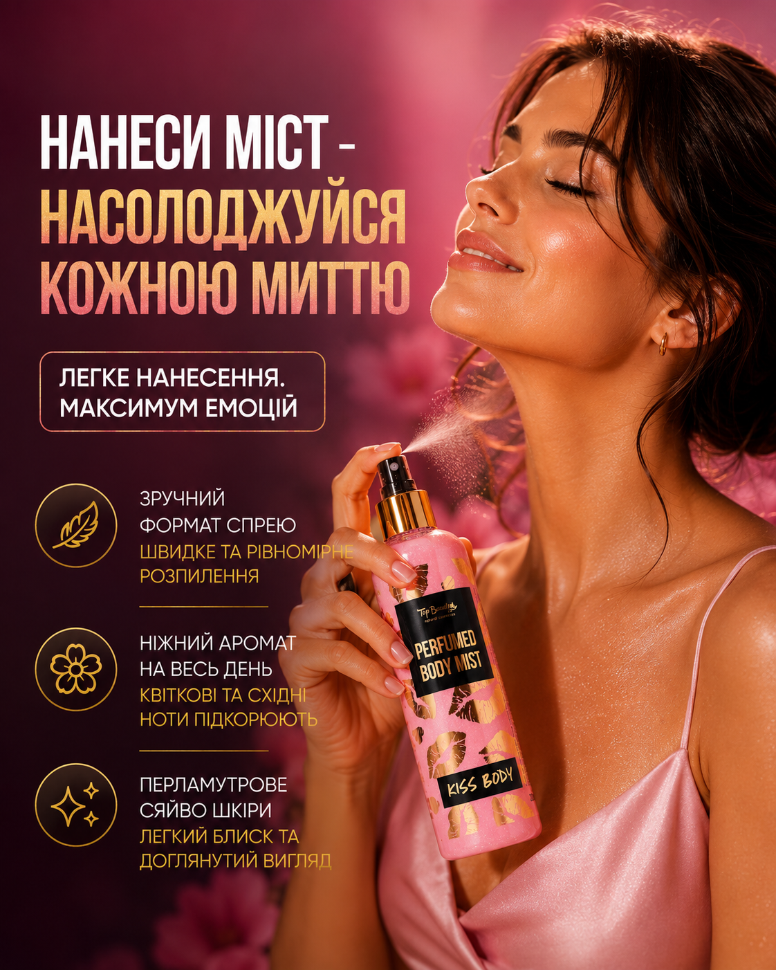 Міст для обличчя та тіла Kiss Body, 200 мл — фото 2