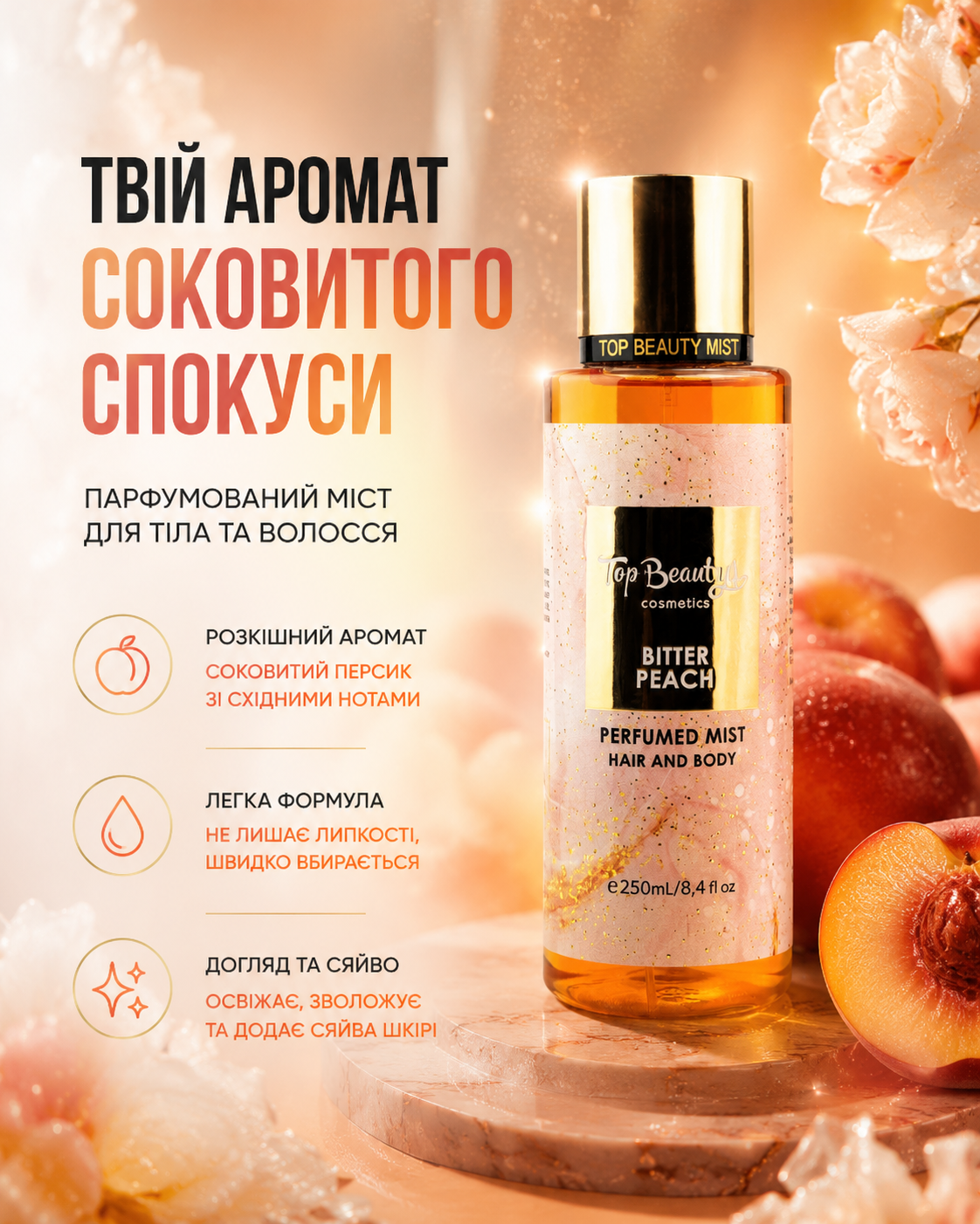 Міст для тіла Peach, 250 мл — фото 3