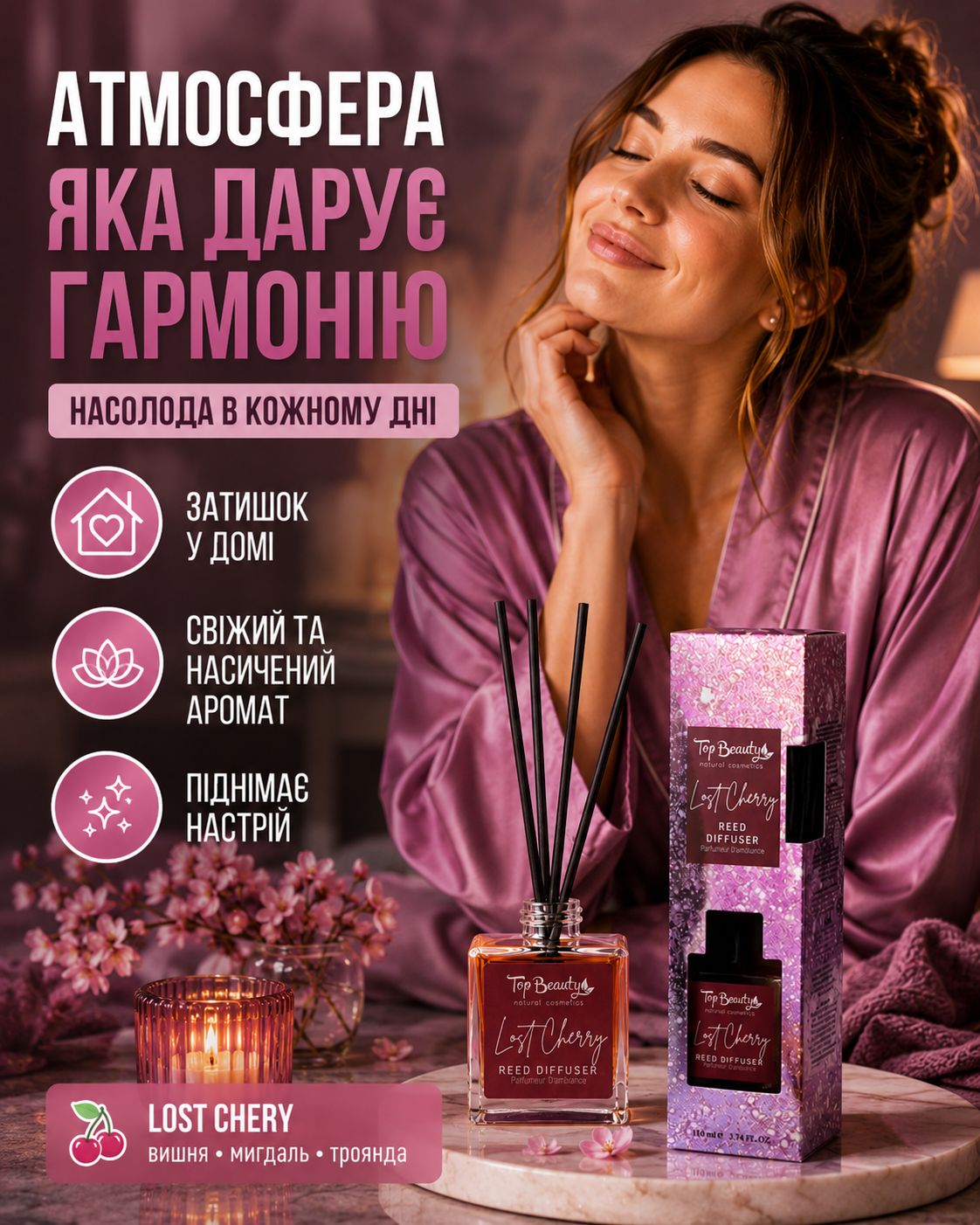 Аромадифузор для кімнати Lost Cherry, 110 мл