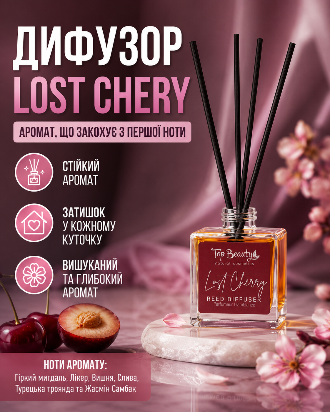Аромадифузор для кімнати Lost Cherry, 110 мл — фото 3