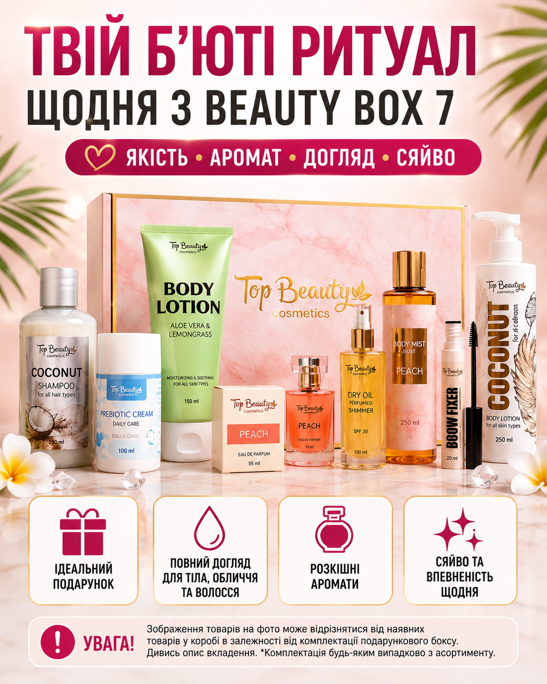 Beauty Box 7 — 7 засобів для догляду й аромату в подарунковій коробці — фото 3