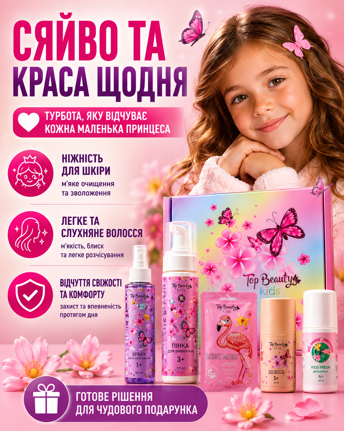 Бокс дитячий "Метелики" - Подарунок, що дарує дітям комфорт і турботу