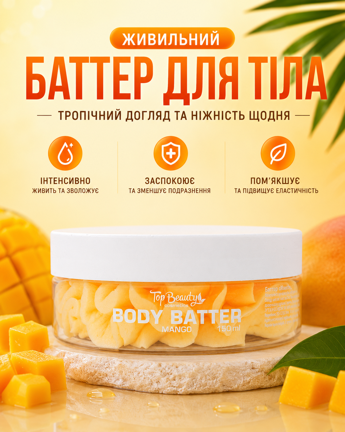 Живильний баттер для тіла BODY BUTTER MANGO 150 мл — фото 3