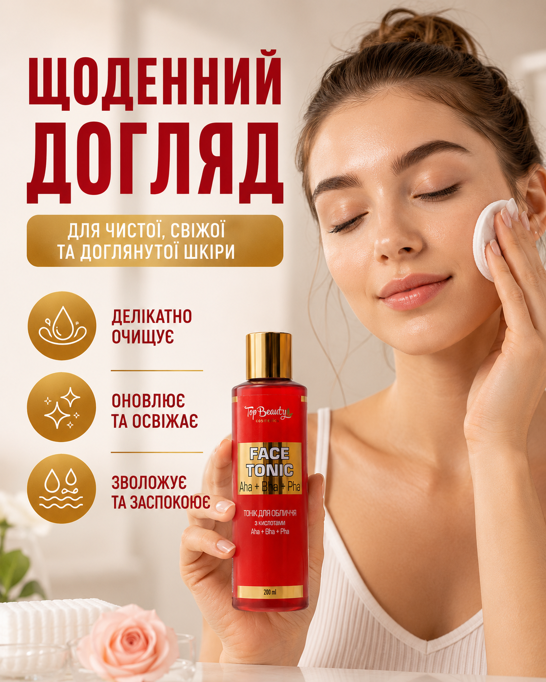 Тонік для обличчя з кислотами 200 мл — фото 2