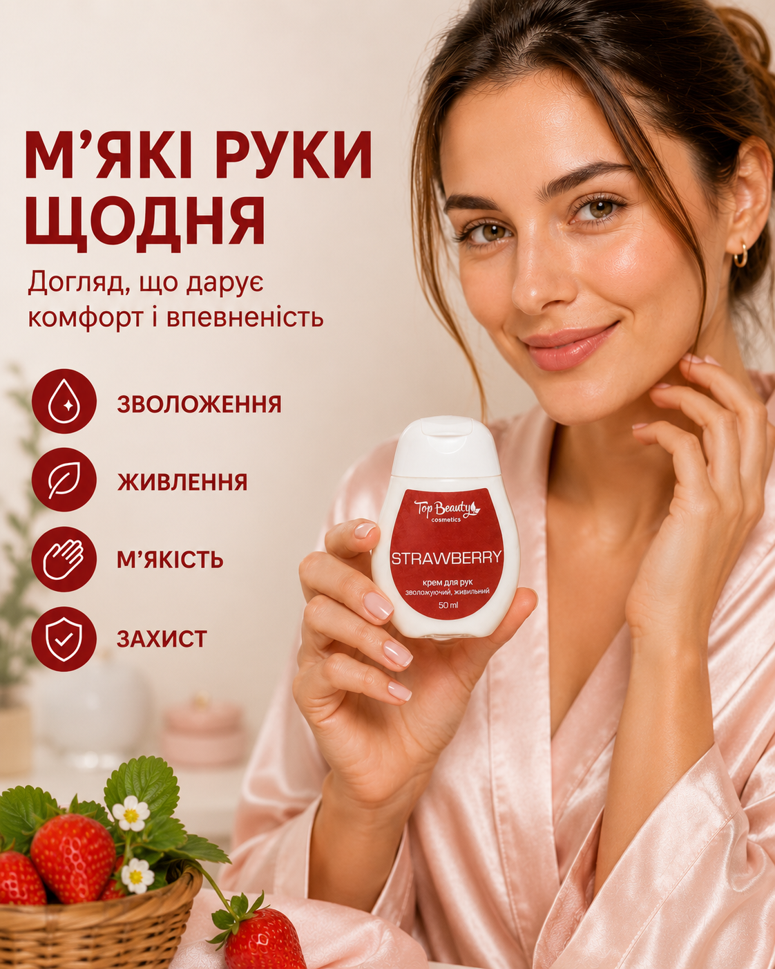 Крем для рук Strawberry 50 мл