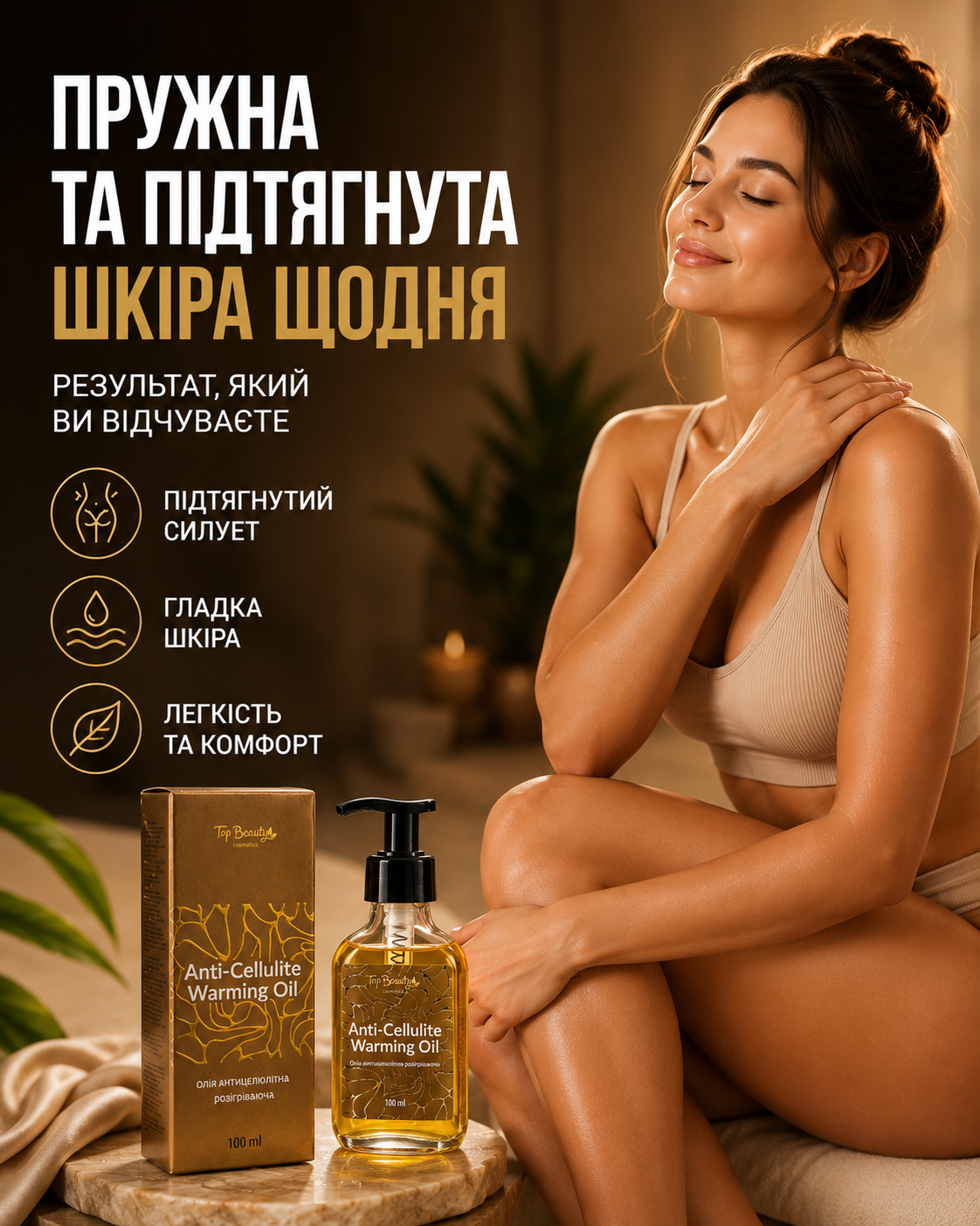 Олія антицелюлітна розігріваюча 100 мл