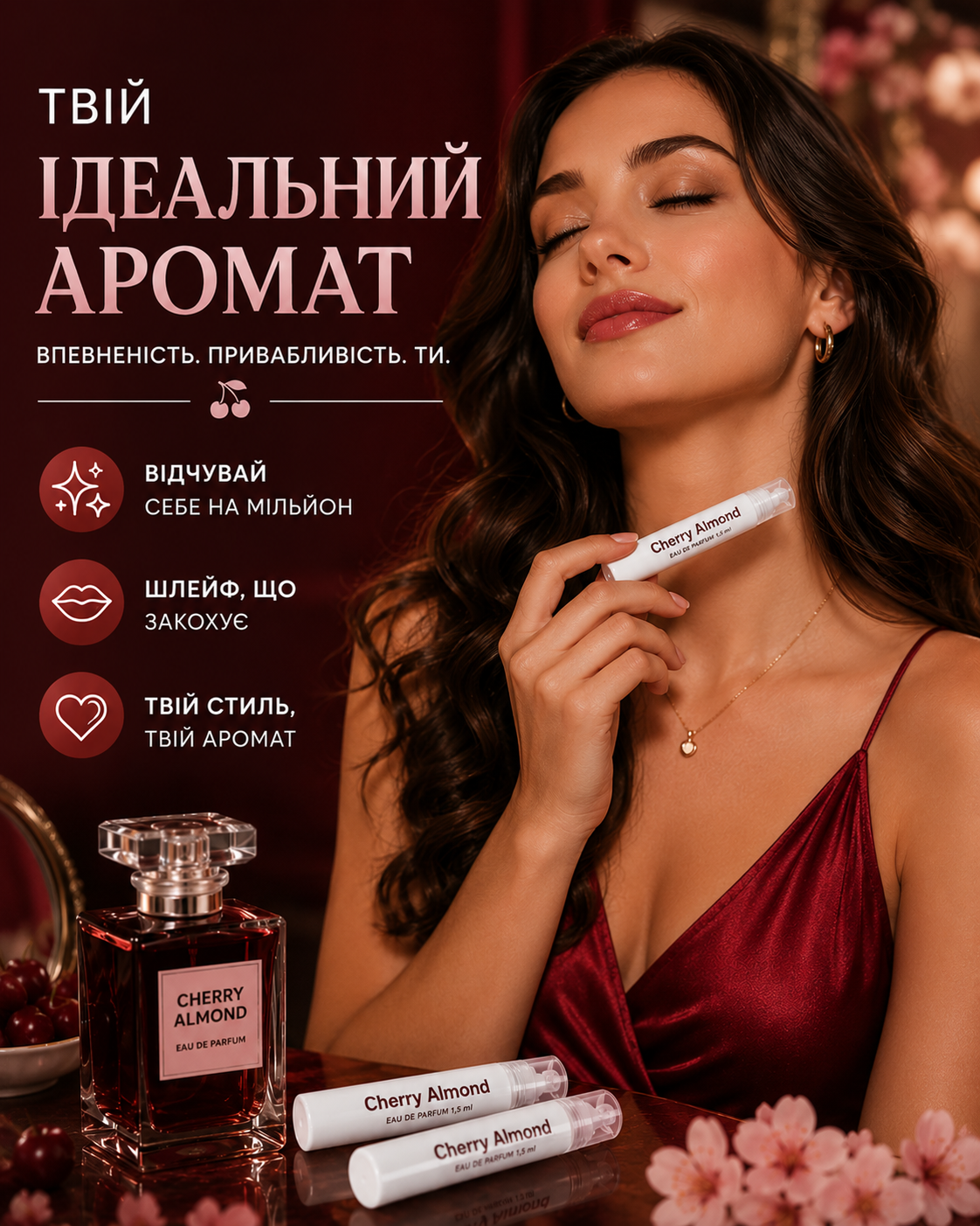 Пробник парфумованої води Cherry Almond 1,5 мл