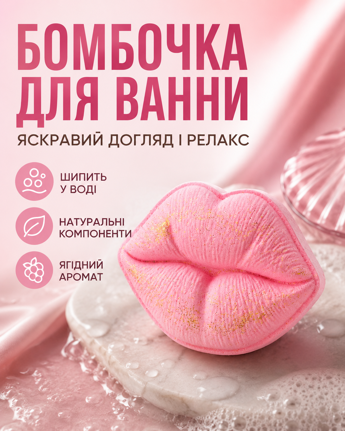 Бомбочка-гейзер для ванни «Губи» 210 г — фото 3
