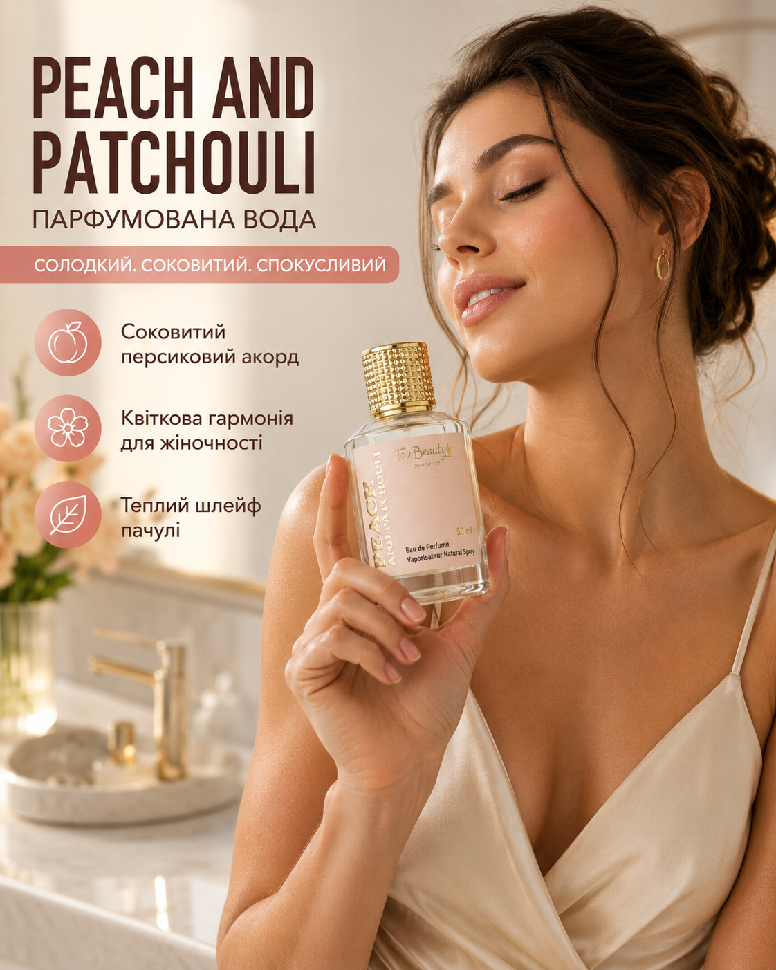 Парфумована вода Peach and Patchouli, 50 мл — фото 2
