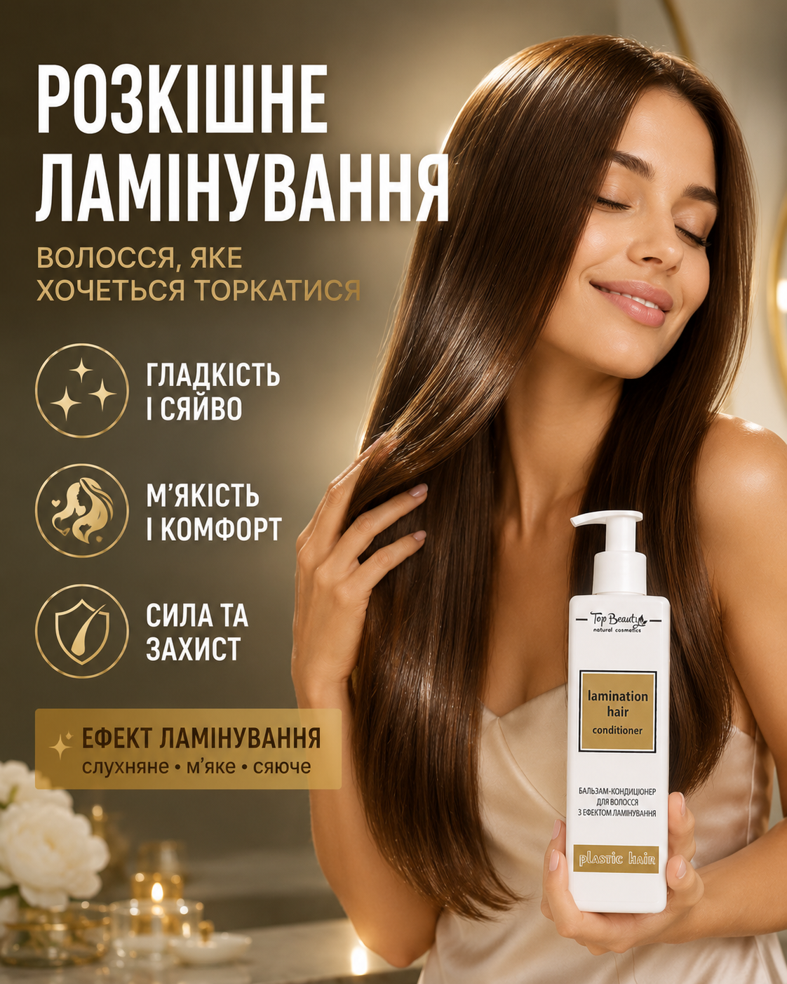 Бальзам-кондиціонер для волосся з ефектом ламінування Plastic Hair, 250 мл