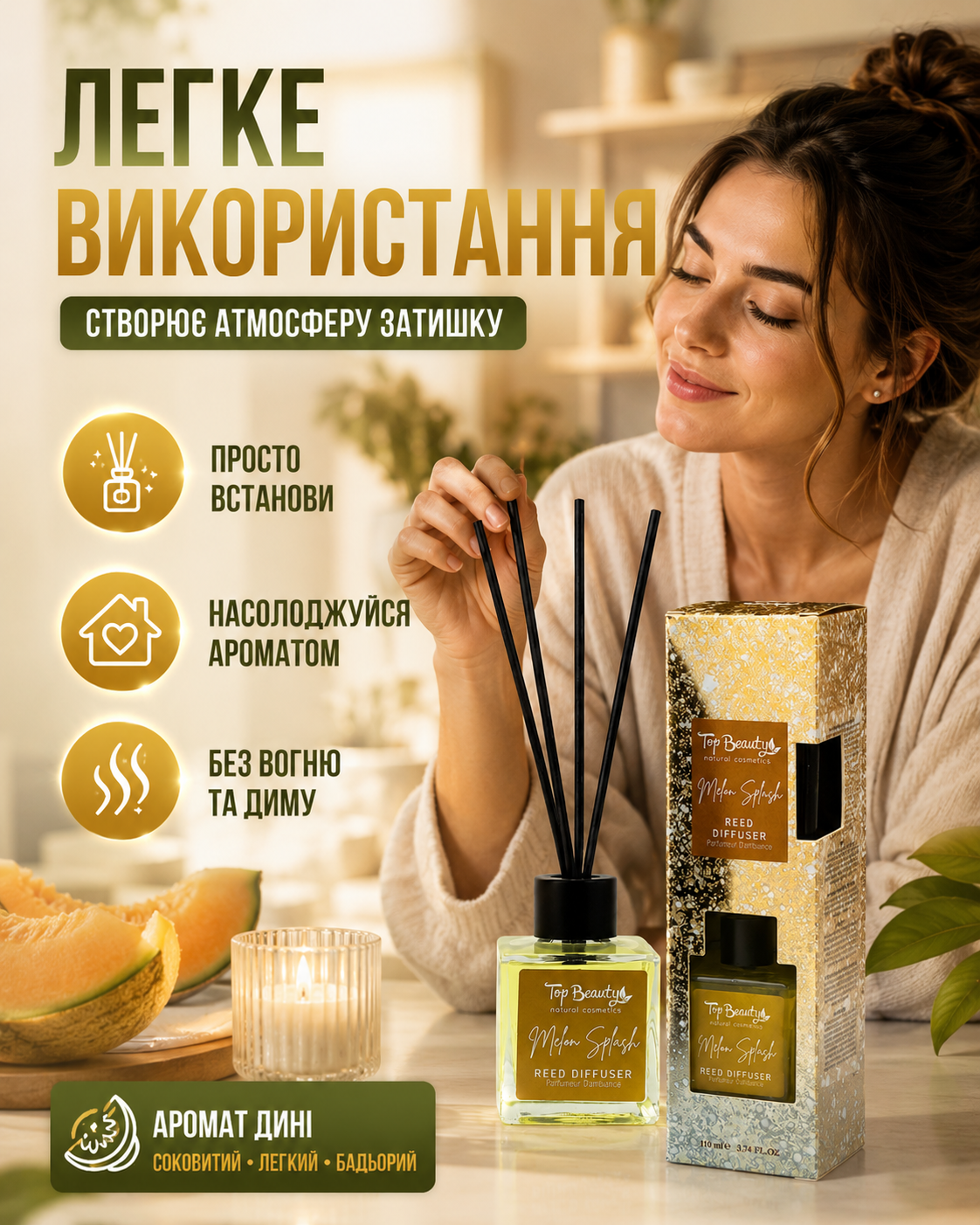 Аромадифузор для кімнати Melon Splash, 110 мл — фото 2