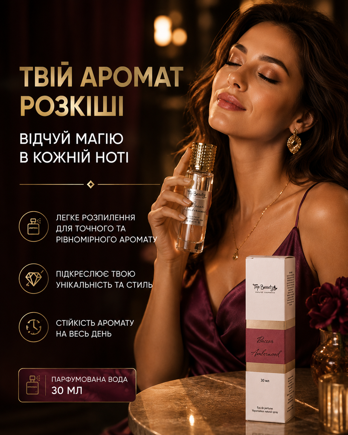 Парфумована вода Baccar Amberwood, 30 мл — фото 2