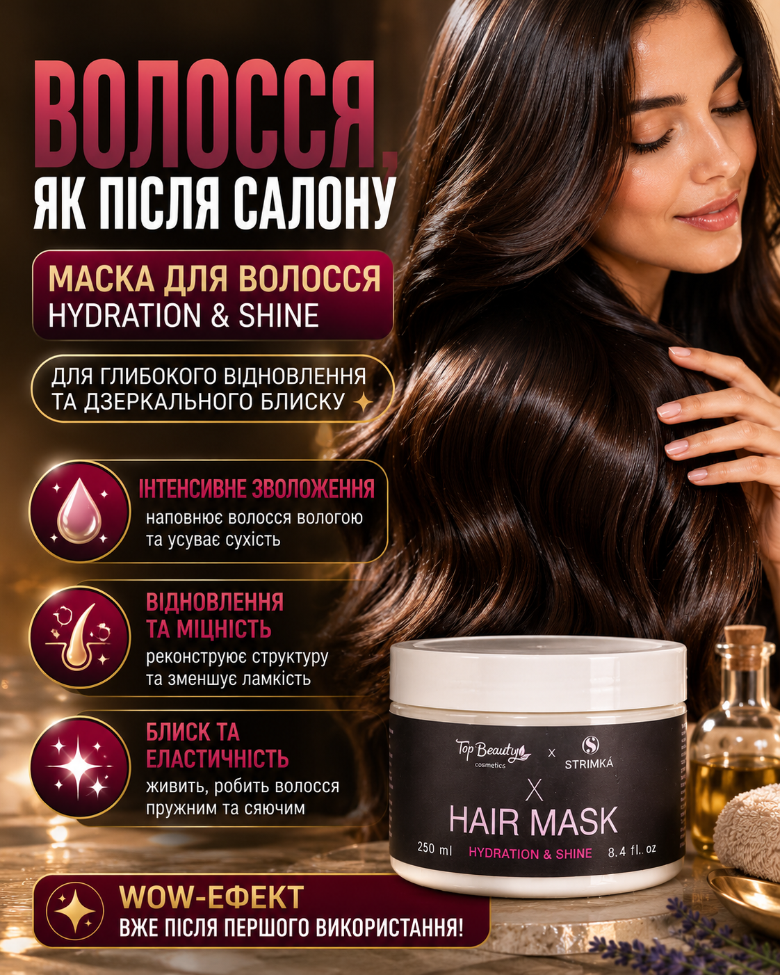 Маска для волосся Hydration & Shine, 250 мл — фото 3